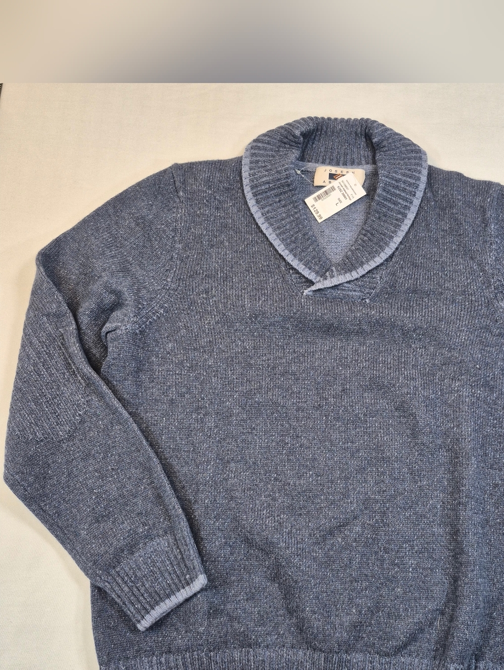 Joseph Abboud Mens Large Heritage Wool Blend Pullover Sweater Blue NWT $129